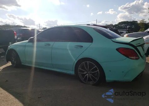 2019 Mercedes-Benz C 43 Amg z USA, uszkodzony, nr VIN 55SWF6EB5KU286470